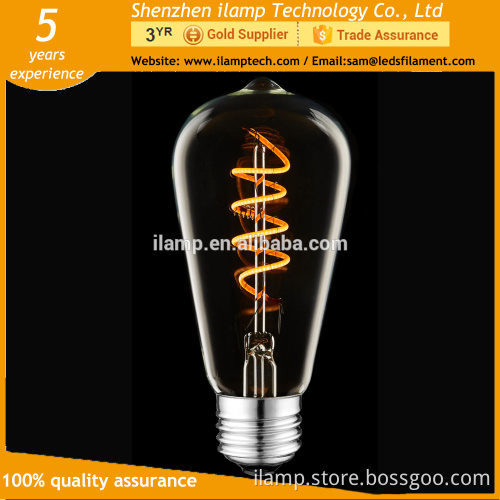 Led vintage bulb E14 220V Led curved filament candle bulb e27 LED bulb
